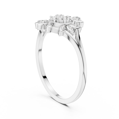 Sunburst Lab Grown Diamond Split Shank Ring