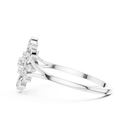 Sunburst Lab Grown Diamond Split Shank Ring