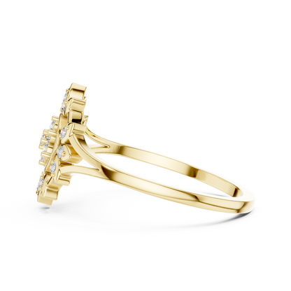 Sunburst Lab Grown Diamond Split Shank Ring
