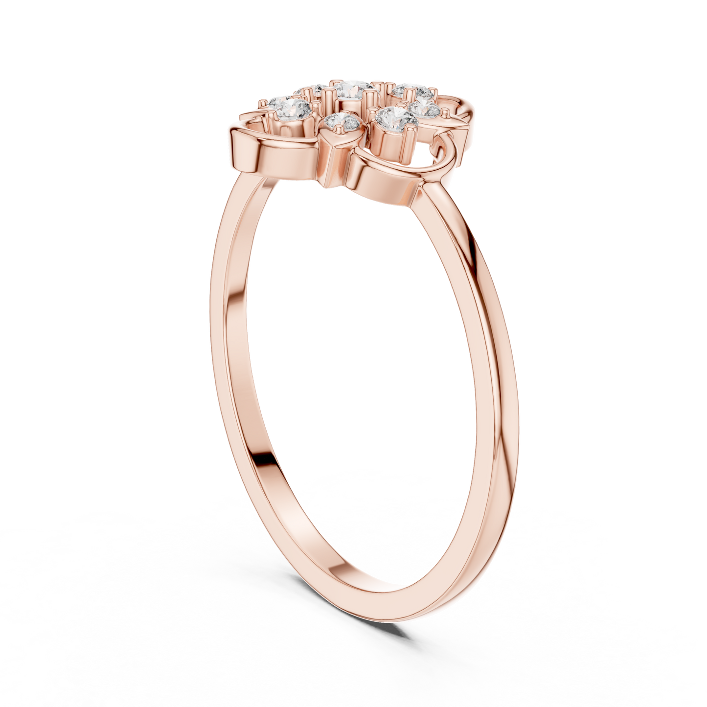 Vintage Style Lab Grown Diamond Floral Ring