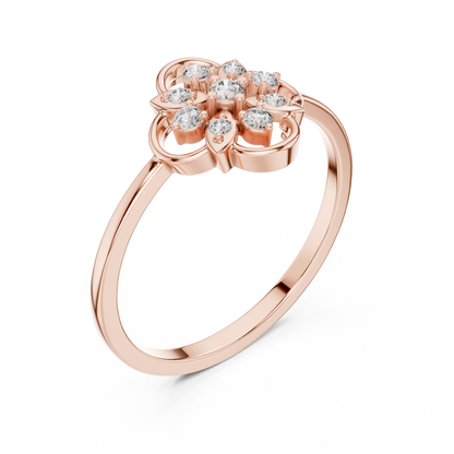 Vintage Style Lab Grown Diamond Floral Ring