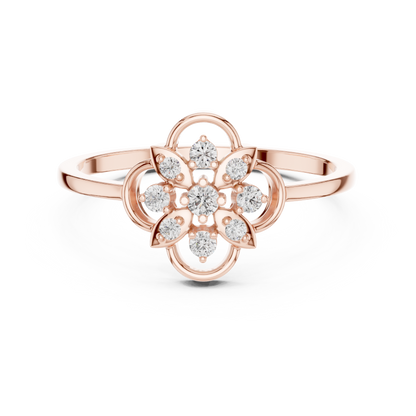 Vintage Style Lab Grown Diamond Floral Ring