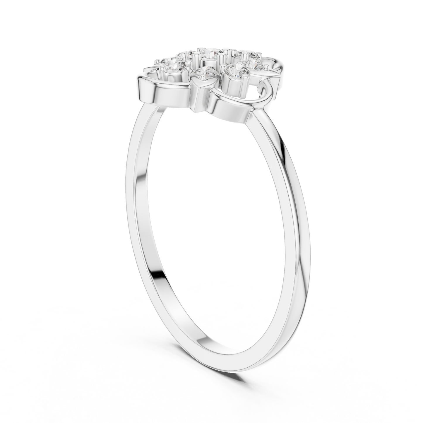 Vintage Style Lab Grown Diamond Floral Ring