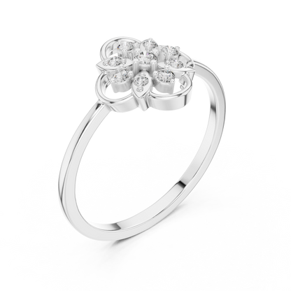 Vintage Style Lab Grown Diamond Floral Ring