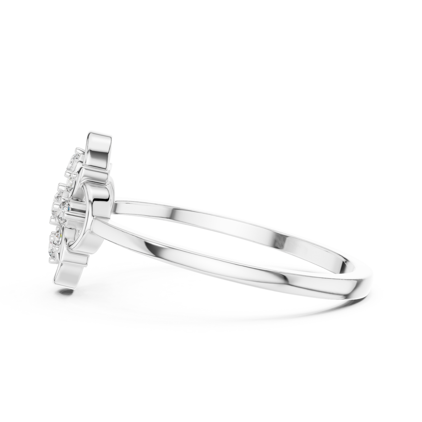 Vintage Style Lab Grown Diamond Floral Ring