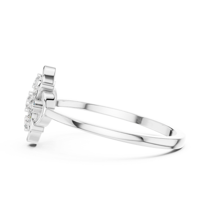 Vintage Style Lab Grown Diamond Floral Ring