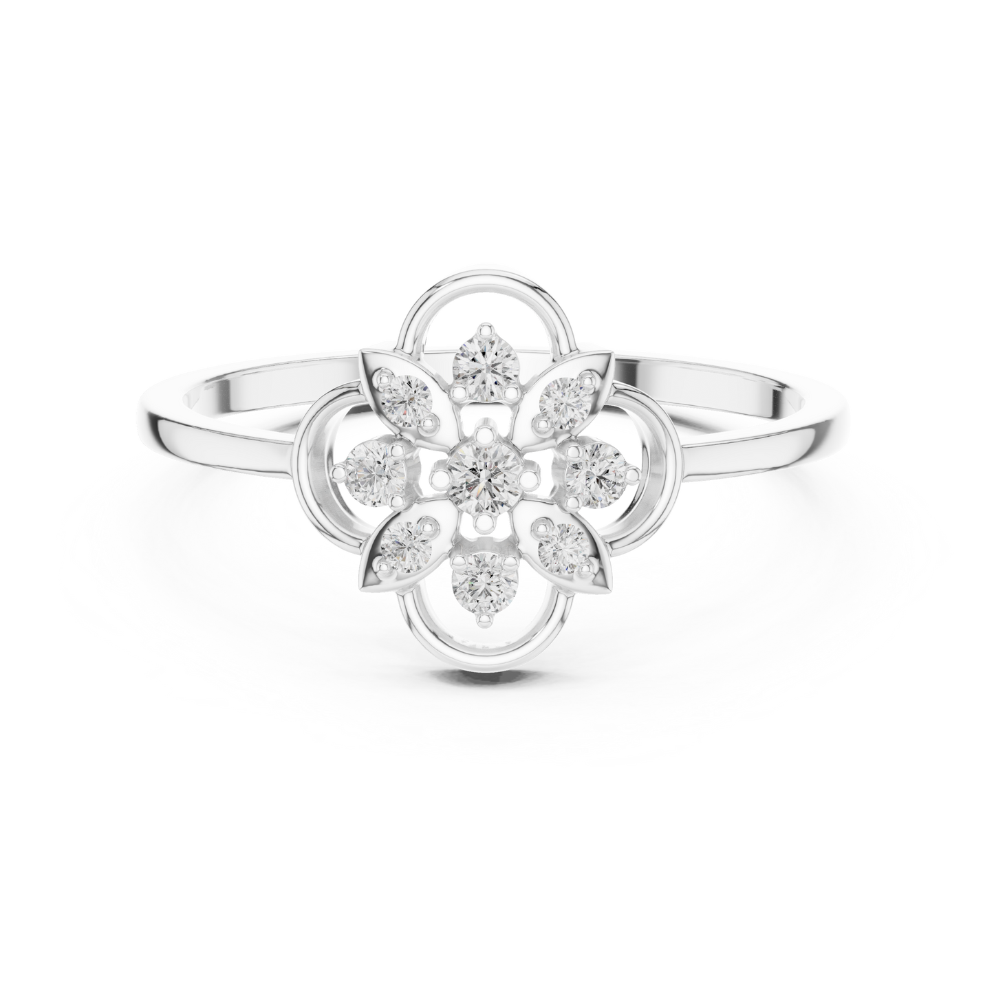 Vintage Style Lab Grown Diamond Floral Ring