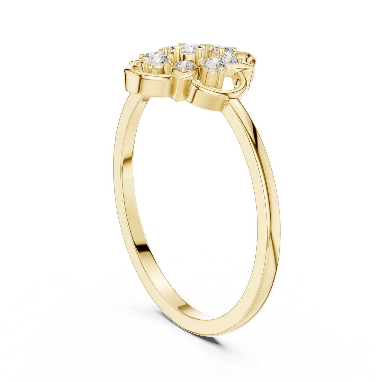Vintage Style Lab Grown Diamond Floral Ring