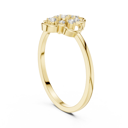 Vintage Style Lab Grown Diamond Floral Ring
