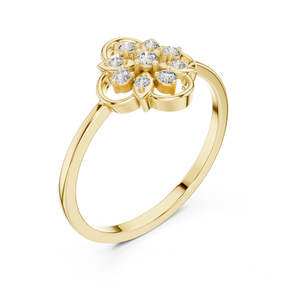 Vintage Style Lab Grown Diamond Floral Ring