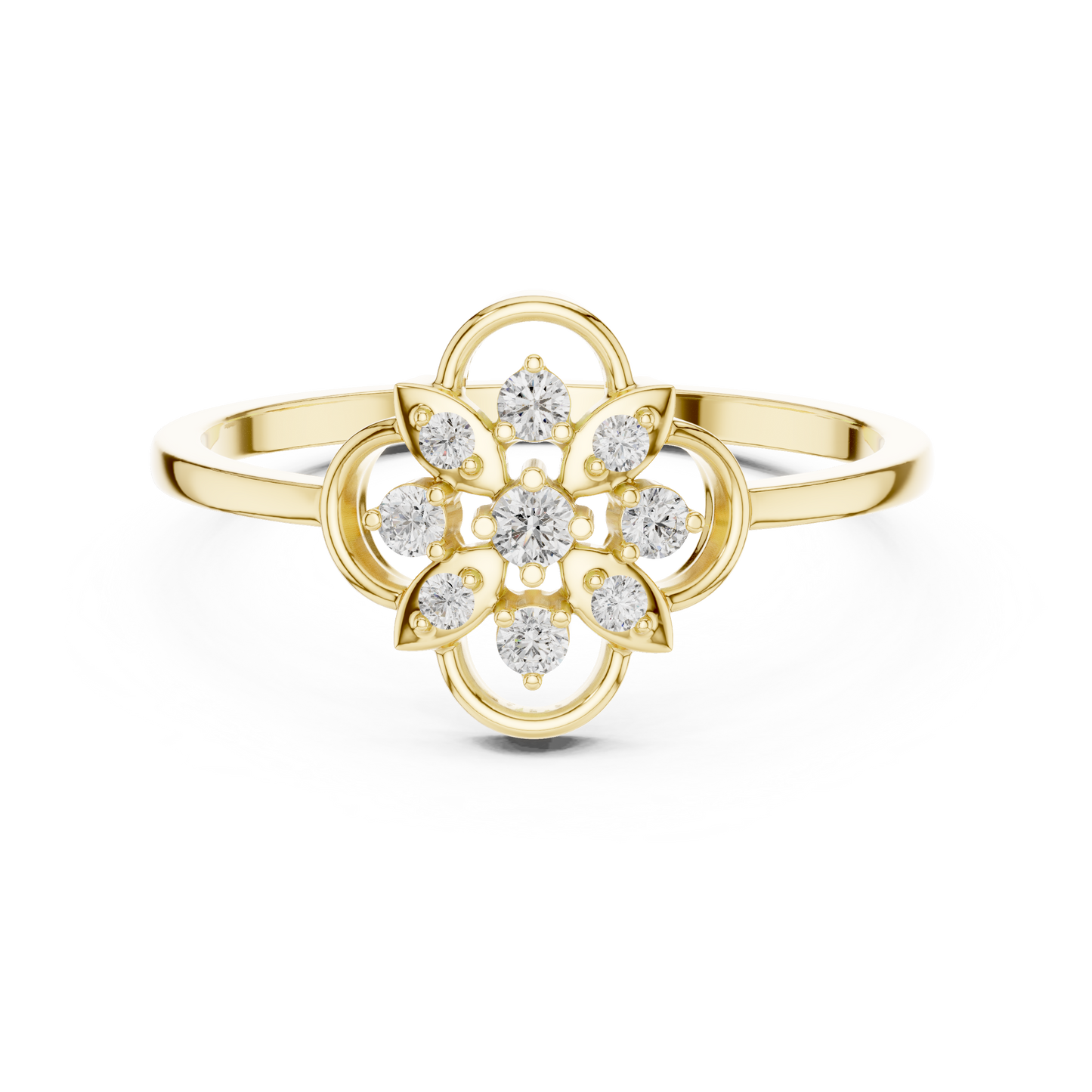 Vintage Style Lab Grown Diamond Floral Ring