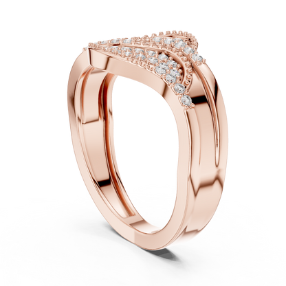 Lab Grown Diamond S-Curve Wave Ring