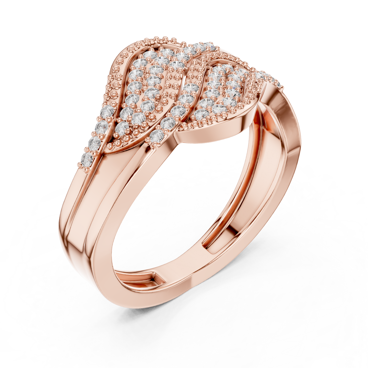 Lab Grown Diamond S-Curve Wave Ring