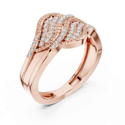 Lab Grown Diamond S-Curve Wave Ring