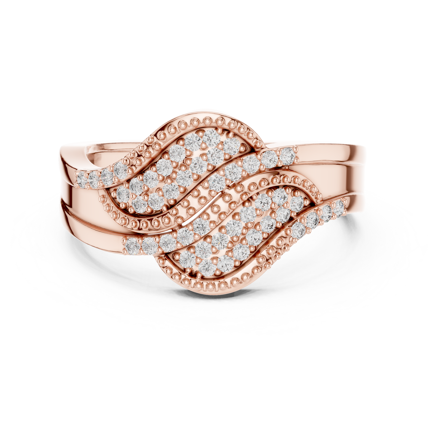 Lab Grown Diamond S-Curve Wave Ring