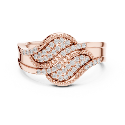 Lab Grown Diamond S-Curve Wave Ring