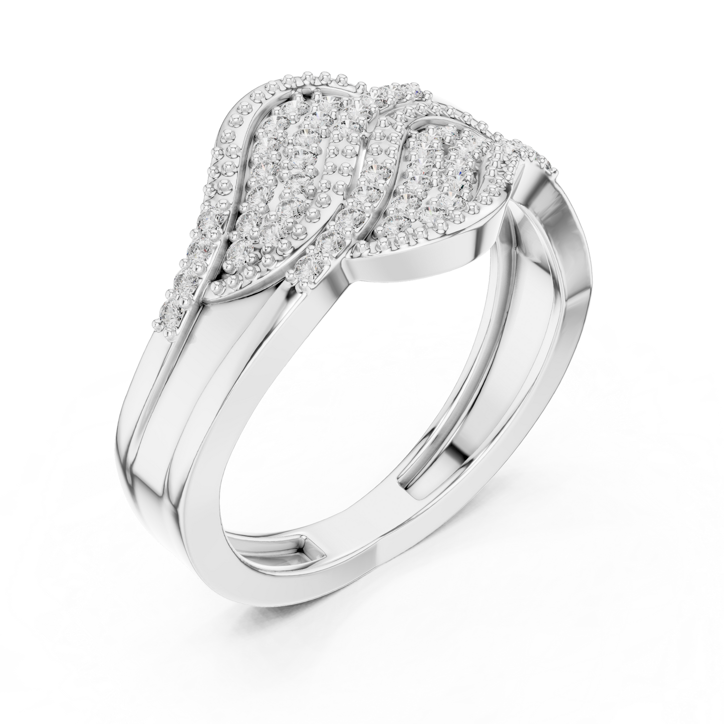 Lab Grown Diamond S-Curve Wave Ring