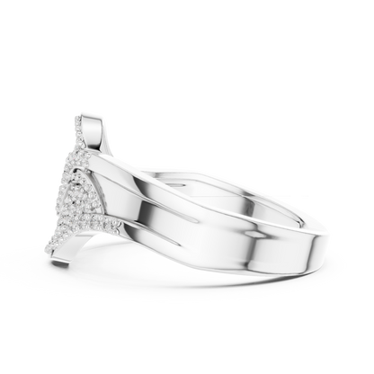 Lab Grown Diamond S-Curve Wave Ring