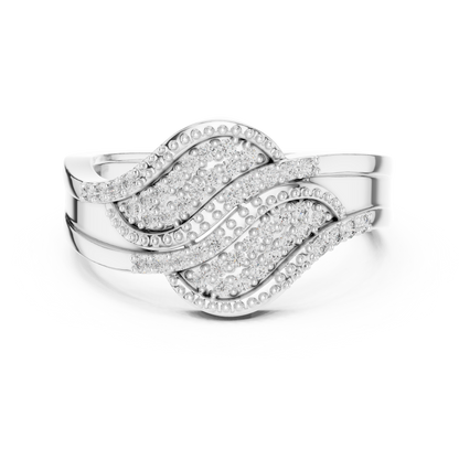 Lab Grown Diamond S-Curve Wave Ring