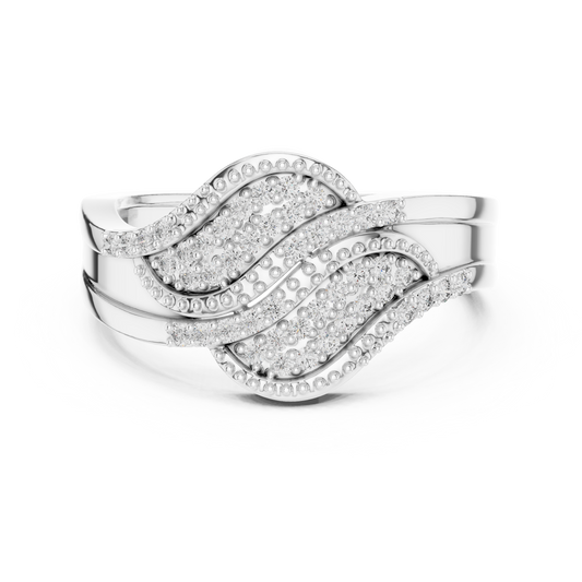 Lab Grown Diamond S-Curve Wave Ring