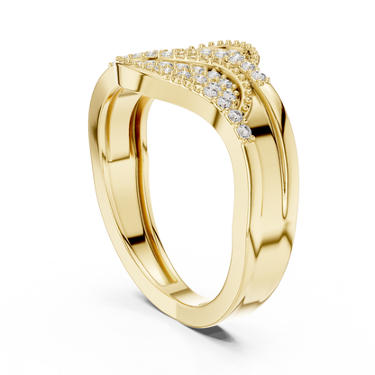 Lab Grown Diamond S-Curve Wave Ring