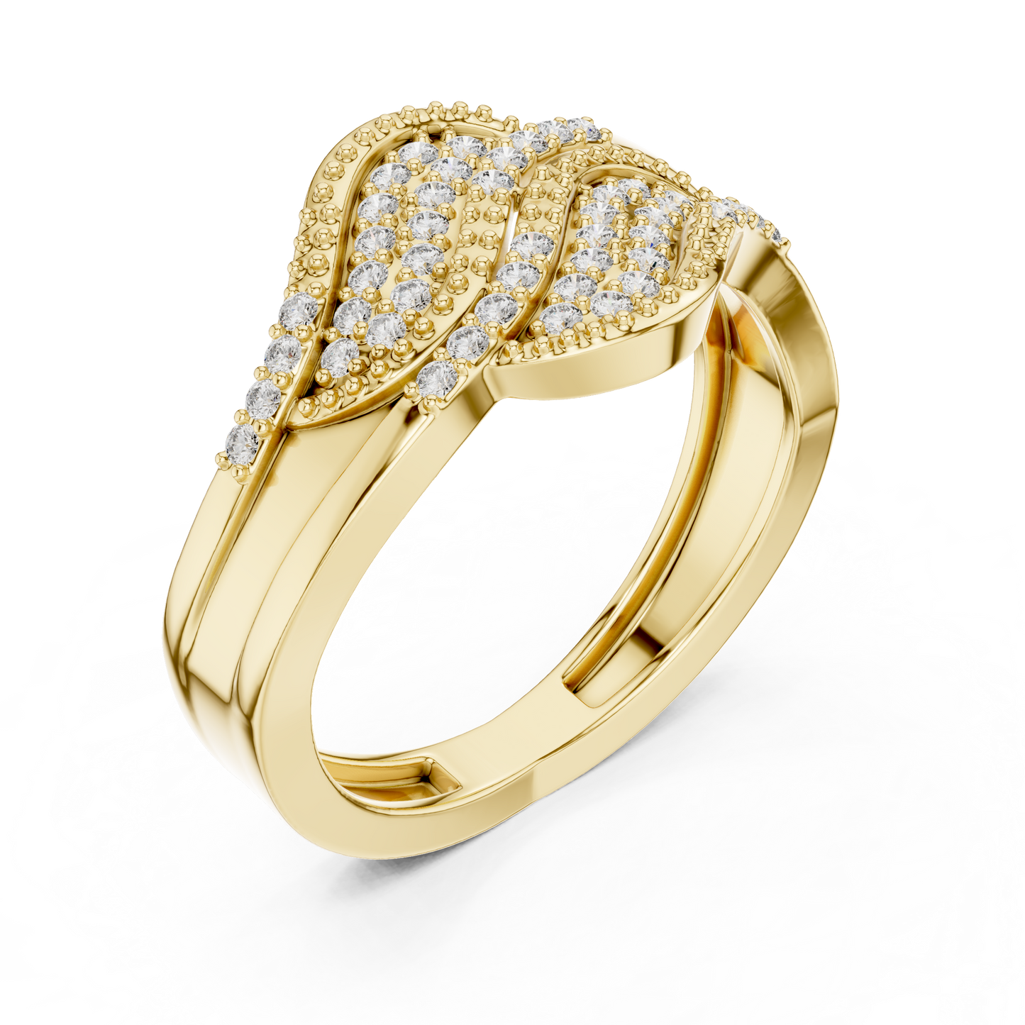 Lab Grown Diamond S-Curve Wave Ring