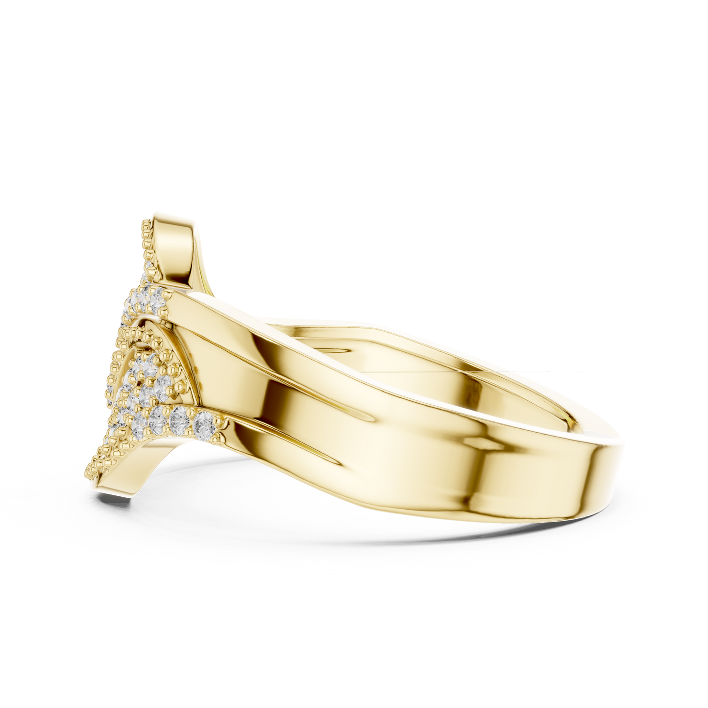 Lab Grown Diamond S-Curve Wave Ring