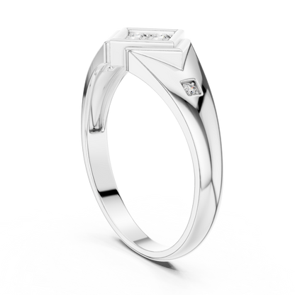 Geometric Lab Grown Diamond Ring in Rose Gold