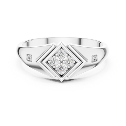 Geometric Lab Grown Diamond Ring in Rose Gold