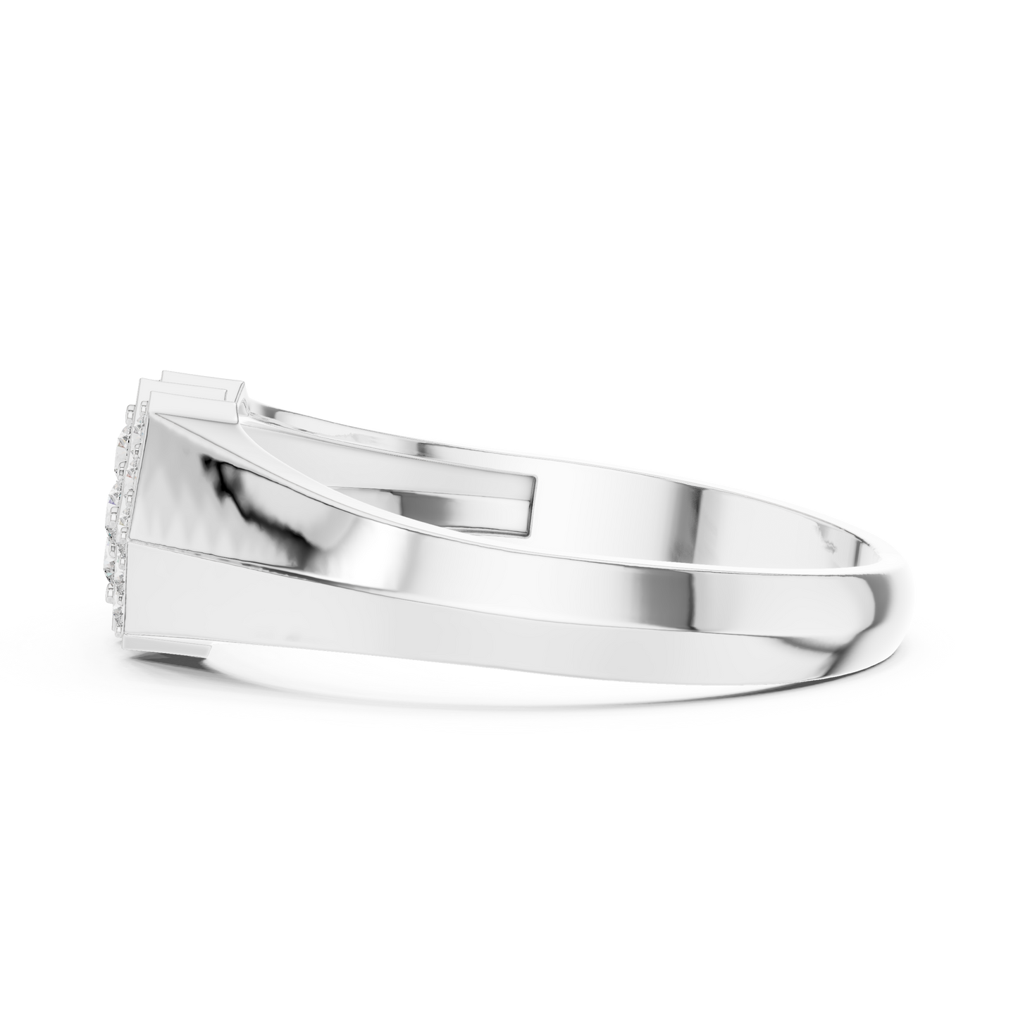 Geometric Lab Grown Diamond Signet Ring