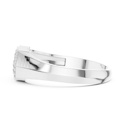 Geometric Lab Grown Diamond Signet Ring