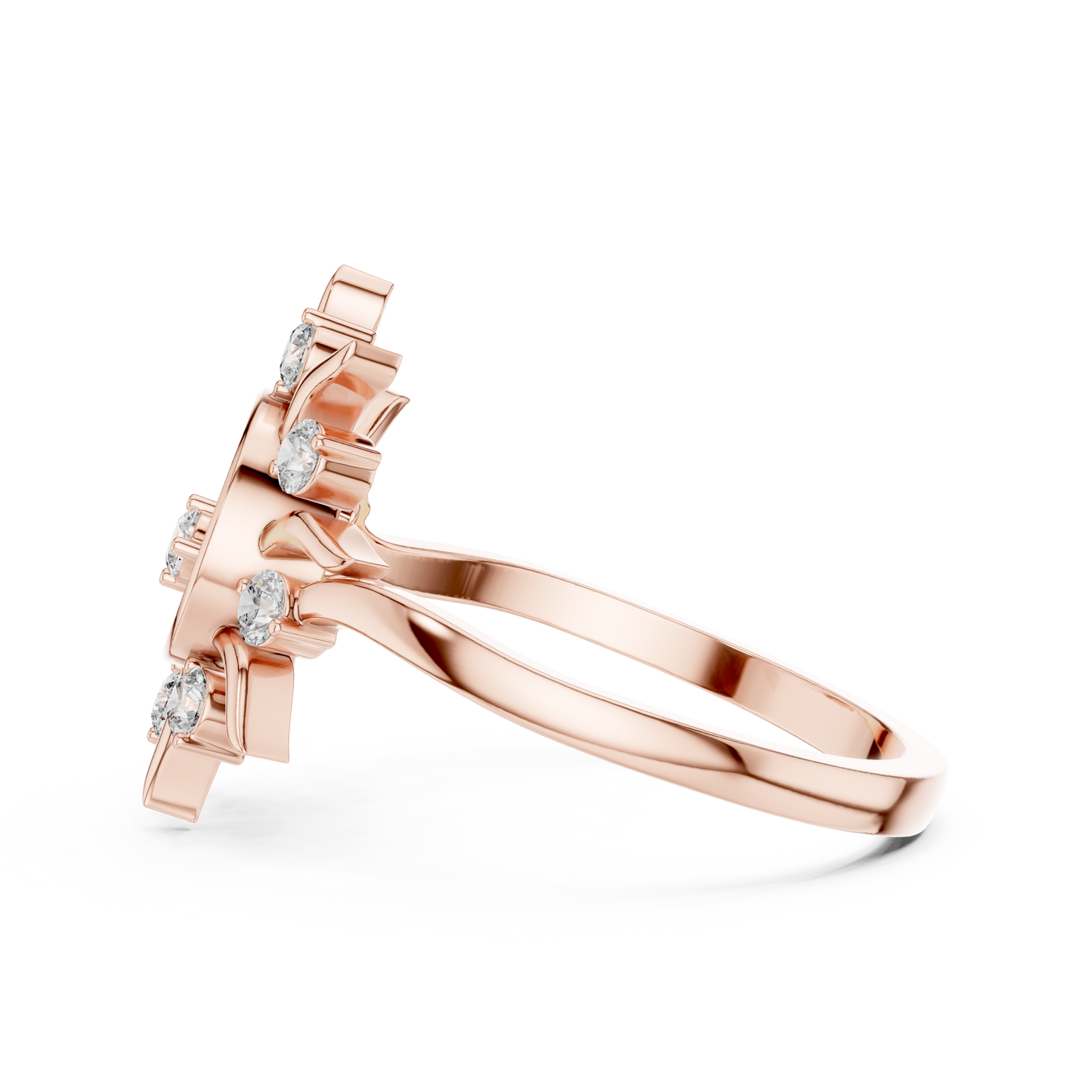 Celestial Lab Grown Diamond Sun Halo Ring