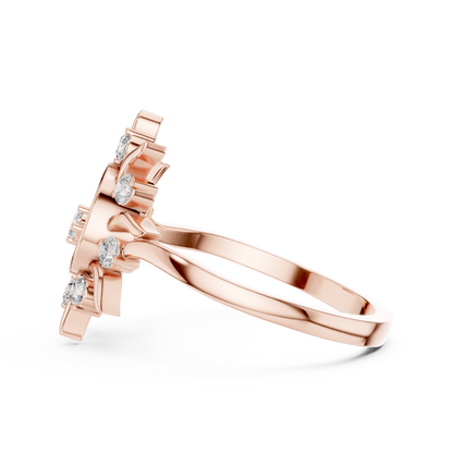 Celestial Lab Grown Diamond Sun Halo Ring