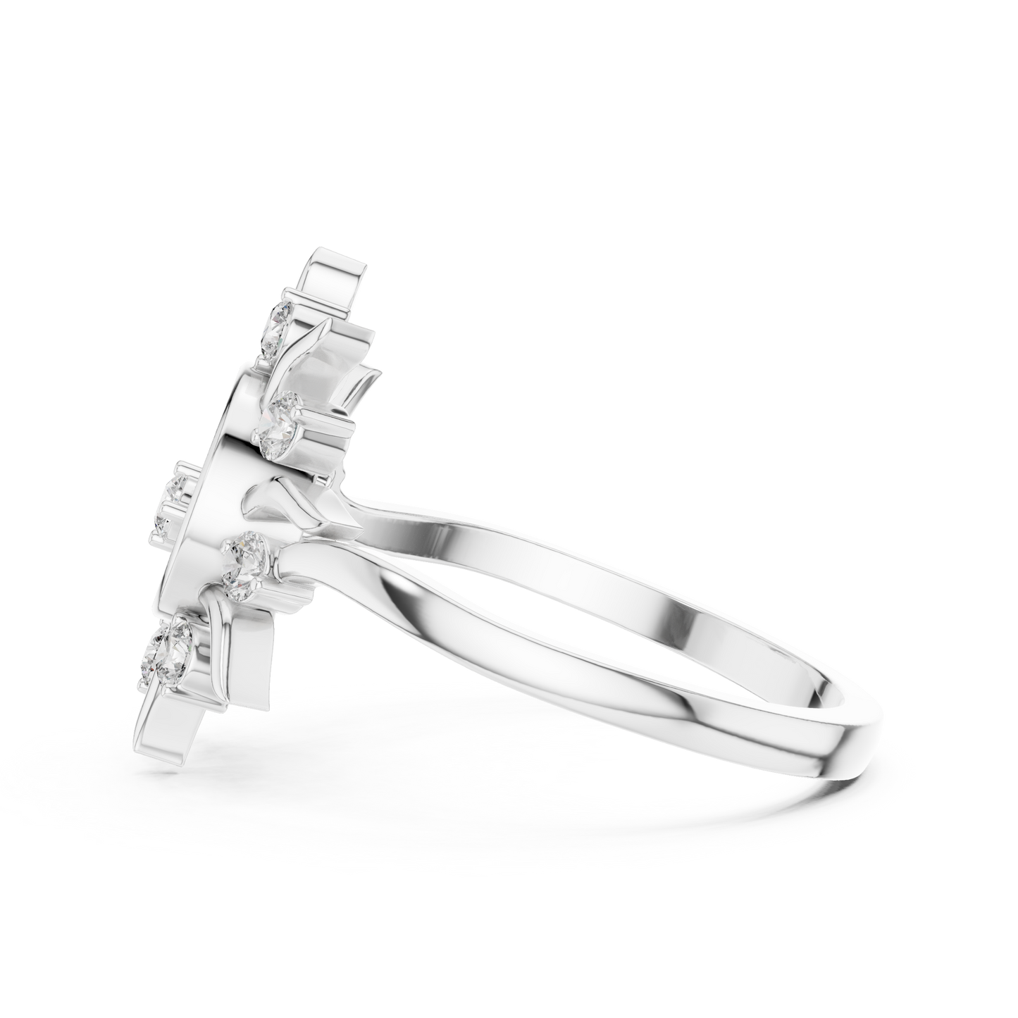Celestial Lab Grown Diamond Sun Halo Ring