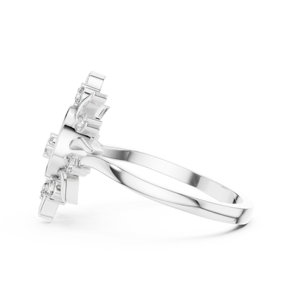 Celestial Lab Grown Diamond Sun Halo Ring