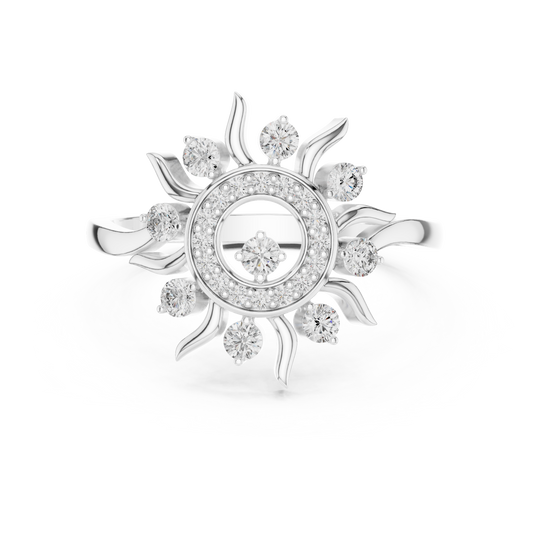 Celestial Lab Grown Diamond Sun Halo Ring