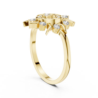 Celestial Lab Grown Diamond Sun Halo Ring
