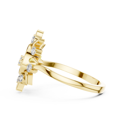Celestial Lab Grown Diamond Sun Halo Ring
