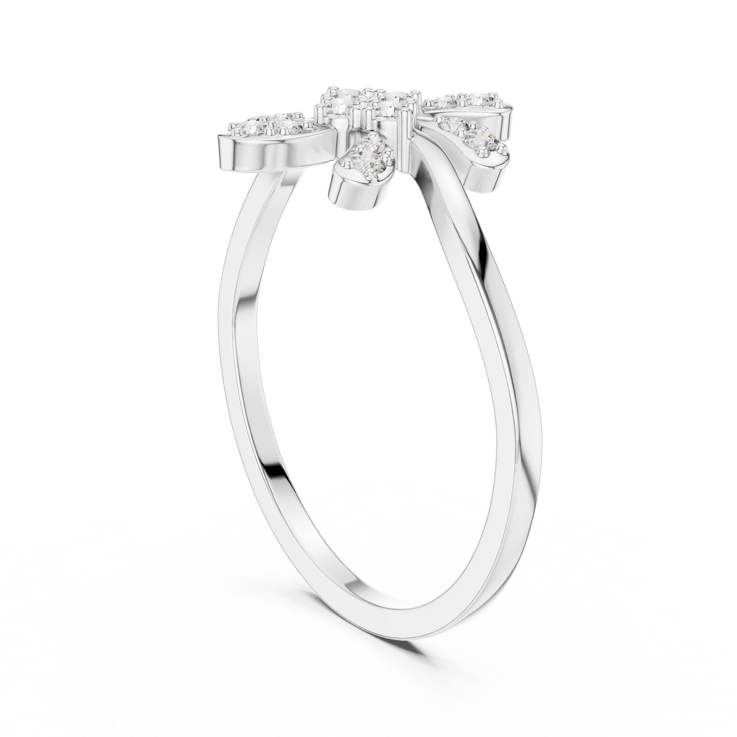Round Lab Grown Diamond Jasmine Blossom Ring