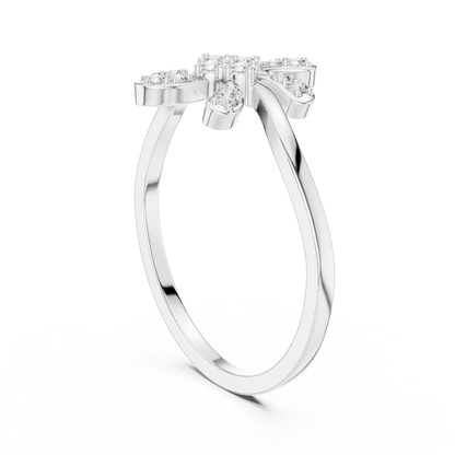 Round Lab Grown Diamond Jasmine Blossom Ring