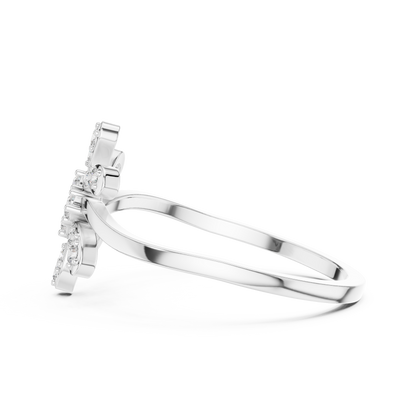 Round Lab Grown Diamond Jasmine Blossom Ring