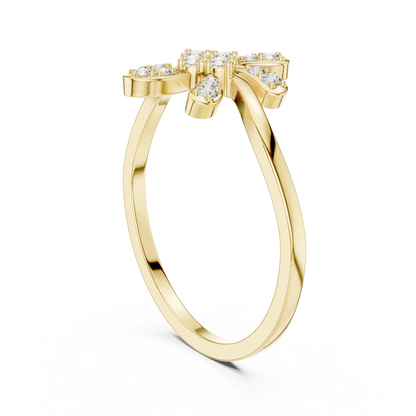 Round Lab Grown Diamond Jasmine Blossom Ring