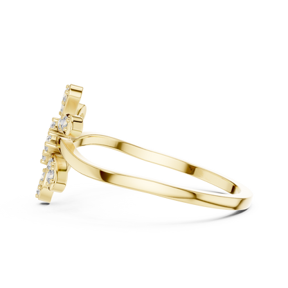 Round Lab Grown Diamond Jasmine Blossom Ring