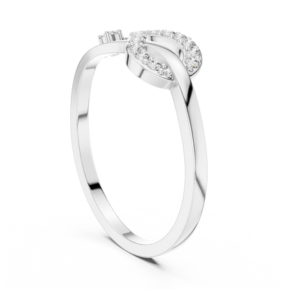 Infinity Swirl Lab Grown Diamond Ring in Rose Gold