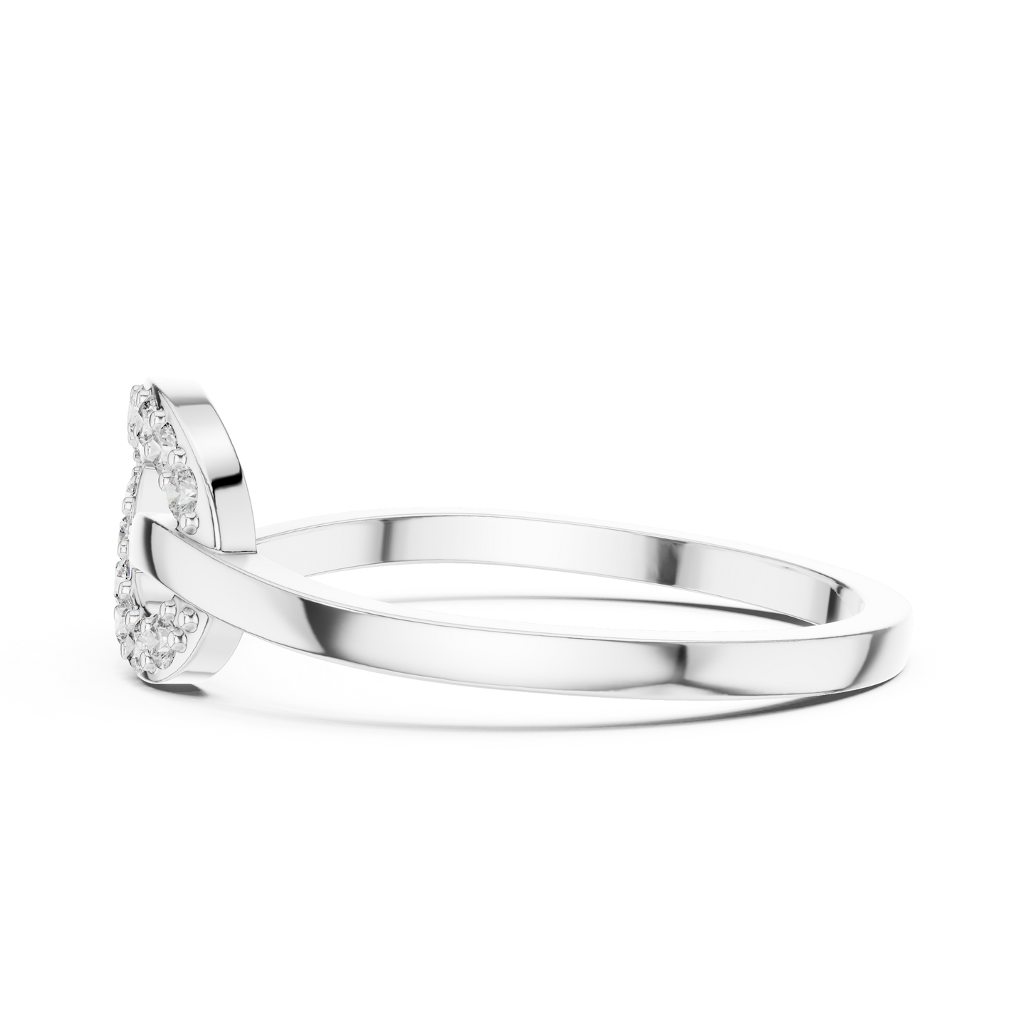 Infinity Swirl Lab Grown Diamond Ring in Rose Gold