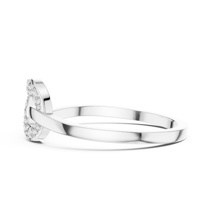 Infinity Swirl Lab Grown Diamond Ring in Rose Gold