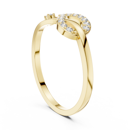 Infinity Swirl Lab Grown Diamond Ring in Rose Gold