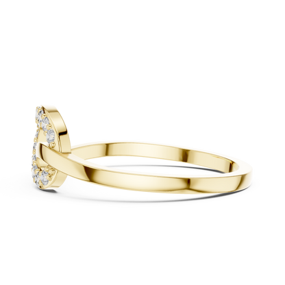 Infinity Swirl Lab Grown Diamond Ring in Rose Gold