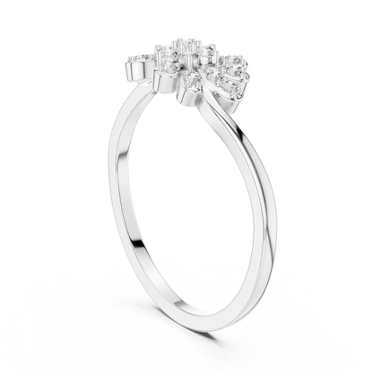 Dainty Nature Inspired Lab Grown Diamond Bypass Ring