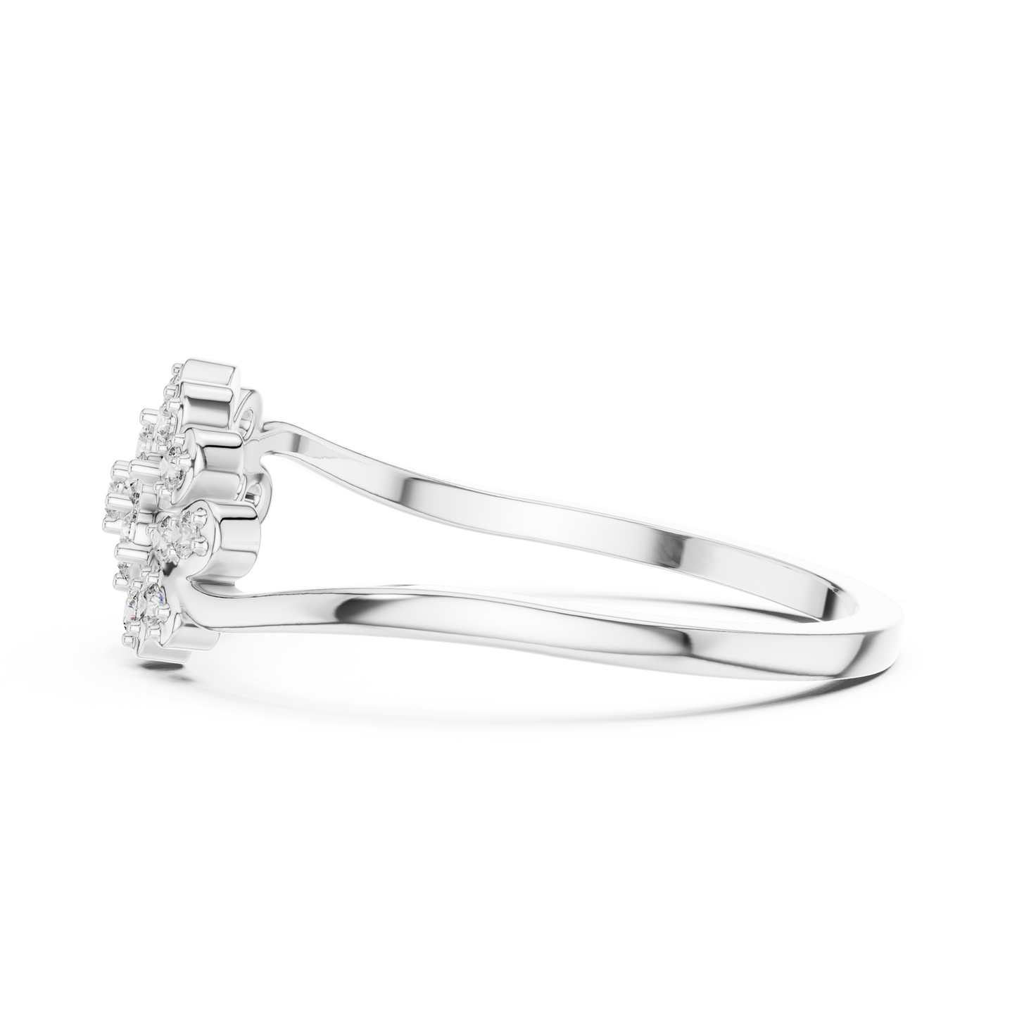 Dainty Nature Inspired Lab Grown Diamond Bypass Ring